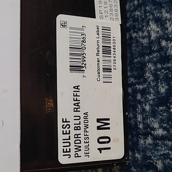 Alfani Powder Blue Raffia High Heels Size 10 - Picture 5 of 8